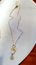 Load image into Gallery viewer, Crescent Moon Drop 💧 (White & Gold)