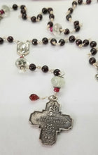 Load image into Gallery viewer, Radiate your Inner Madonna🙏📿: Keep-The-Faith Rosary (Red & Green & Silver)