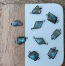 Load image into Gallery viewer, Mixed Metal with Labradorite Free Forms (Gold & Oxi Silver)