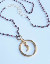 Load image into Gallery viewer, Garnet Moon (January birthstone: (Gold & Red))
