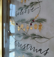 Load image into Gallery viewer, Holiday π Set: Garnet Classico on Oxi Silver Chain (Red & Silver)