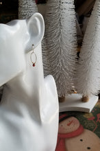 Load image into Gallery viewer, Rich Red Garnet Dot Earrings