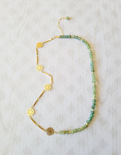 Load image into Gallery viewer, Green Apatite Mandala 💮 (Green with Gold)