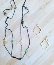 Load image into Gallery viewer, Labradorite on Gunmetal