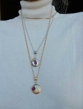 Load image into Gallery viewer, Love: You're IT ๐ฏ๐ Heart Poem Tags (Valentine's Ruby with gold & silver)