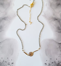 Load image into Gallery viewer, Mandala Classico 💮 : Gold Mandalas on Oxi Silver Chain (Choker & Long)