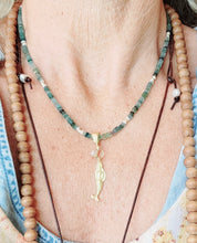 Load image into Gallery viewer, Roman Mermaid: Recycled Roman Glass with Mermaid 🧜♀️ (Gold & Blues & Pearl)