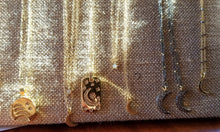 Load image into Gallery viewer, Moon Phases & Starry Sky with Moon Tag (Gold CZ Stars)