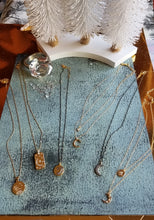 Load image into Gallery viewer, Moon Phases & Starry Sky with Moon Tag (Gold CZ Stars)