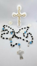 Load image into Gallery viewer, Radiate your Inner Madonna❤🙏📿: Celtic Night Sky Rosary (Black, Silver & Blue & Red)