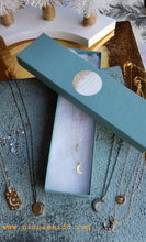 Load image into Gallery viewer, Opal Star with Gold Crescent Moon Duo