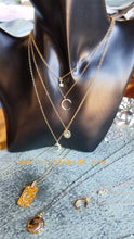 Load image into Gallery viewer, Opal Star with Gold Crescent Moon Duo