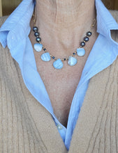Load image into Gallery viewer, Glacier Lake Designs 💧 (Blue & Gold & Pearls)