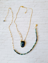 Load image into Gallery viewer, Paraiba Tourmaline Elegance (Blue Green with Gold)