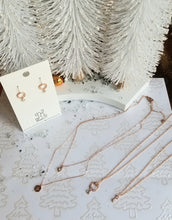 Load image into Gallery viewer, Rosegold Starburst Duo with Delicate Triangle (Minimalist)