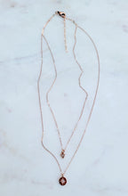 Load image into Gallery viewer, Rosegold Starburst Duo with Delicate Triangle (Minimalist)