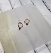 Load image into Gallery viewer, Rosegold Sapphire Dainties (Virgo & Sapphire Blue)