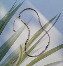 Load image into Gallery viewer, Royal Wisdom: Multi-hue Sapphires Minimalist (Blue Green Pink Gold)