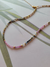 Load image into Gallery viewer, Royal Wisdom: Multi-hue Sapphires Minimalist (Blue Green Pink Gold)