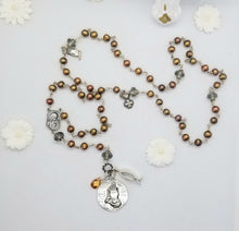 Load image into Gallery viewer, Radiate your Inner Madonna ✞🙏📿: Serenity Rosary (Gold, Copper & Silver)