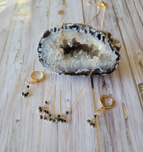 Load image into Gallery viewer, Moonlit Sky: Midnight-blue Silverite Minimalism (blue and gold)