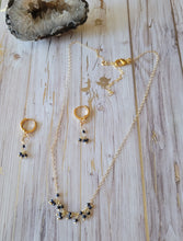 Load image into Gallery viewer, Moonlit Sky: Midnight-blue Silverite Minimalism (blue and gold)