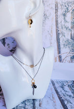 Load image into Gallery viewer, Dagger Charm: Holiday Charm Necklace 🗡️ with an Edge  (Gold & Black)