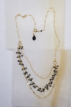 Load image into Gallery viewer, Black Spinel Gold Trio (Black Diamond Stand-In)