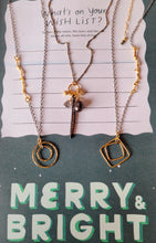 Load image into Gallery viewer, Dagger Charm: Holiday Charm Necklace 🗡️ with an Edge  (Gold & Black)