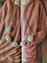 Load image into Gallery viewer, Winter Aquamarine Elegance (Mixed Metal & Silver & Blue)