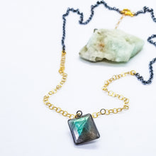 Load image into Gallery viewer, Mixed Metal with Labradorite Free Forms (Gold &amp; Oxi Silver)
