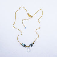 Moonstone with labradorites