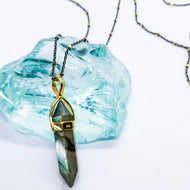 Labradorite Healing Crystal (Gold & Oxi Silver)
