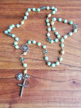 Load image into Gallery viewer, Radiate your Inner Madonna❤🙏📿: Amazonite Mary (Mint &amp; Silver &amp; Gold)
