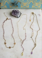 Amethyst Delicacies on Gold (Lariat Minimalist Purple💜 Aquarius)