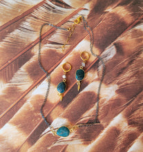 Load image into Gallery viewer, Autumn Elegance Apatite (Mixed Metal &amp; Gold &amp; Teal Blue)
