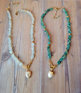 Venus Necklace (Aquamarine & Apatite & Gold)
