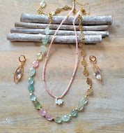 Aquamarine Nuggets on Gold (March Birthstone ♓︎)