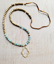 Load image into Gallery viewer, Stone of Strength: Blue Onyx Sandalwood Mala
