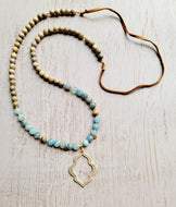 Stone of Strength: Blue Onyx Sandalwood Mala