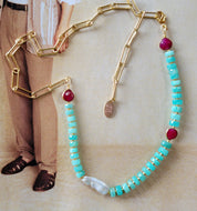 Briana - Amazonite Ruby Pearl