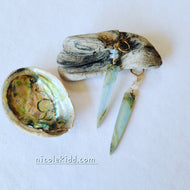 Lemuria: Blue Aquatine Calcite Daggers (Blue & gold)