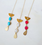 Gemstone Gold Drops 💧 (Mixed Metal & Gold)