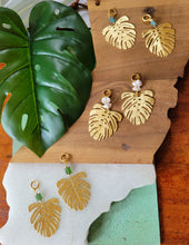 Load image into Gallery viewer, Monstera Bijou: Gold with Green White Blue
