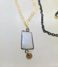 Load image into Gallery viewer, Mixed Metal with Moonstone Free Forms (Gold &amp; Oxi Silver)
