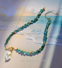 Load image into Gallery viewer, Venus Necklace (Aquamarine &amp; Apatite &amp; Gold)
