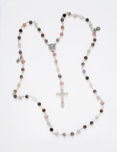 Load image into Gallery viewer, Radiate your Inner Madonna❤🙏📿: Peace Rosary (Gray &amp; Pink &amp; Silver)
