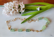 Prehnite Rolls on Gold (Green)