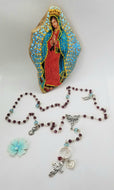 Radiate your Inner Madonna🙏📿: GARNET RAFAELA Ƹ̵̡Ӝ̵̨̄Ʒ Rosary (Red, Silver & Blue)