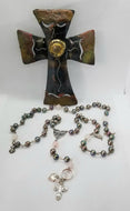 Radiate your Inner Madonna🙏📿: ROSE ANGEL Ƹ̵̡Ӝ̵̨̄Ʒ Rosary (Pink, Silver & Peacock)
